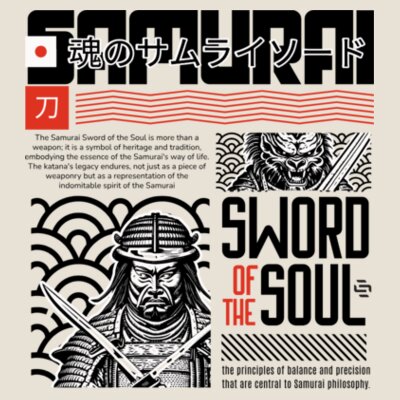 Samurai Sword of the Soul: Women's Fitted Tee Design