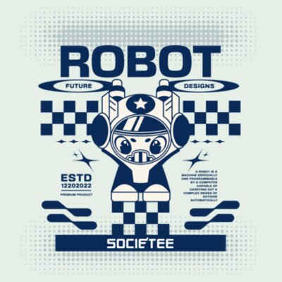 Robot Future Designs: Mens' Designer Tee Design