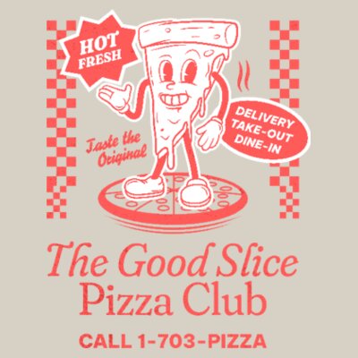 The Good Slice Pizza Club: Women's Crop Top Design