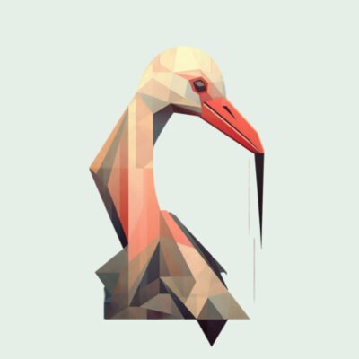 Geometric Pelican: Men's Designer T-shirt Design