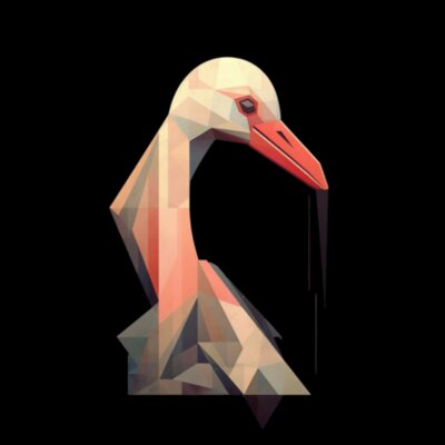 Geometric Pelican: Men's Designer Tank Top Design