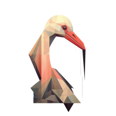 Geometric Pelican: Men's Designer Hoodie Design