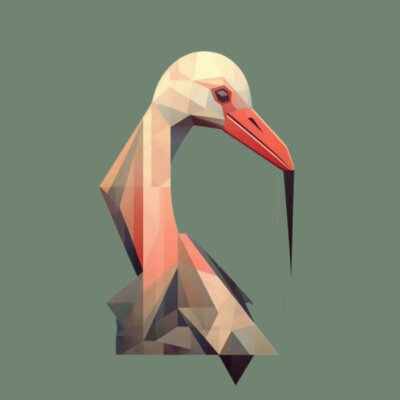 Geometric Pelican: Women's Scoop T-shirt Design