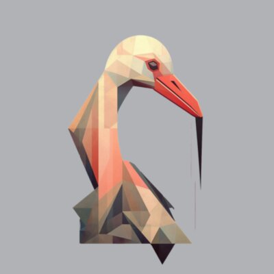 Geometric Pelican: Women's Racerback Tank Top Design