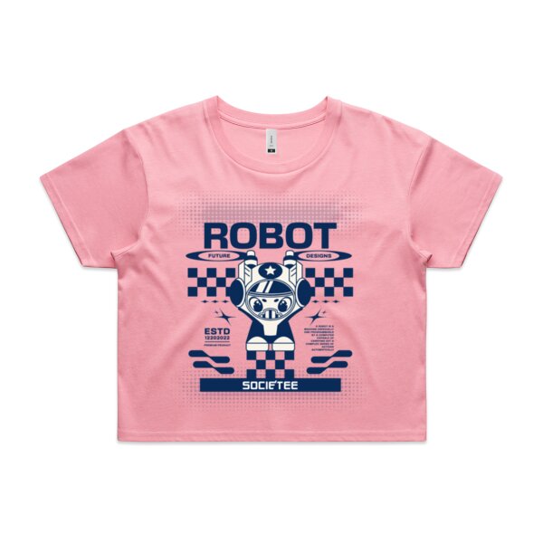 Robot Future Designs: Women's Crop Tee Thumbnail