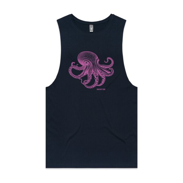 Majestic Pink Octopus: Men's Designer Tank Top Thumbnail