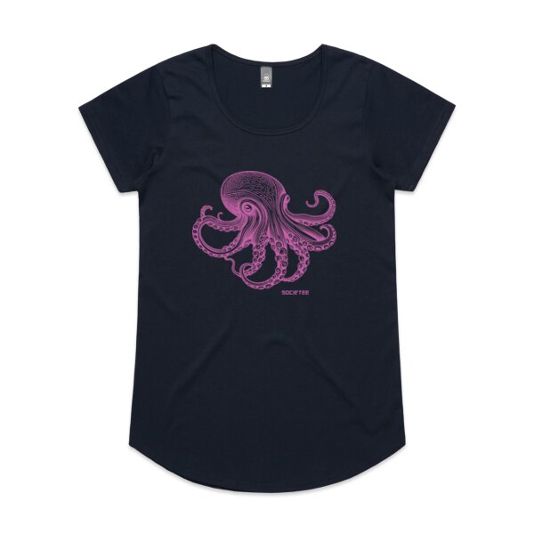 Majestic Pink Octopus: Women's Scoop Tee Thumbnail