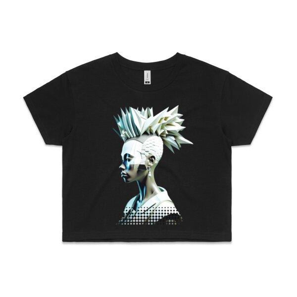 Polygon Warrior: Women's Crop Top Thumbnail