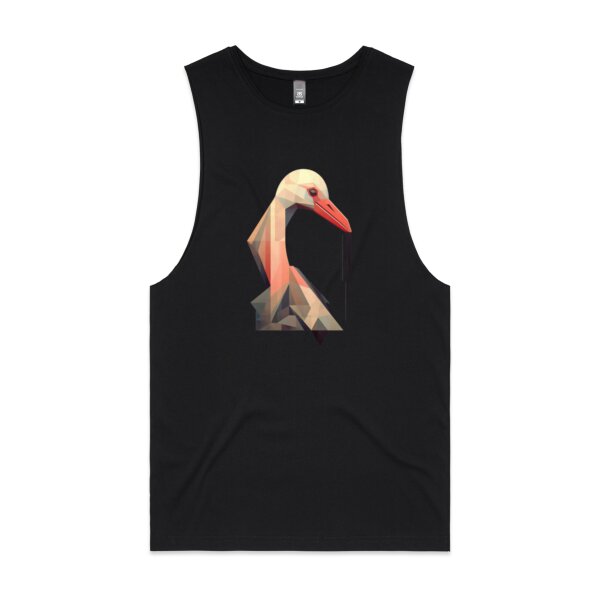 Geometric Pelican: Men's Designer Tank Top Thumbnail